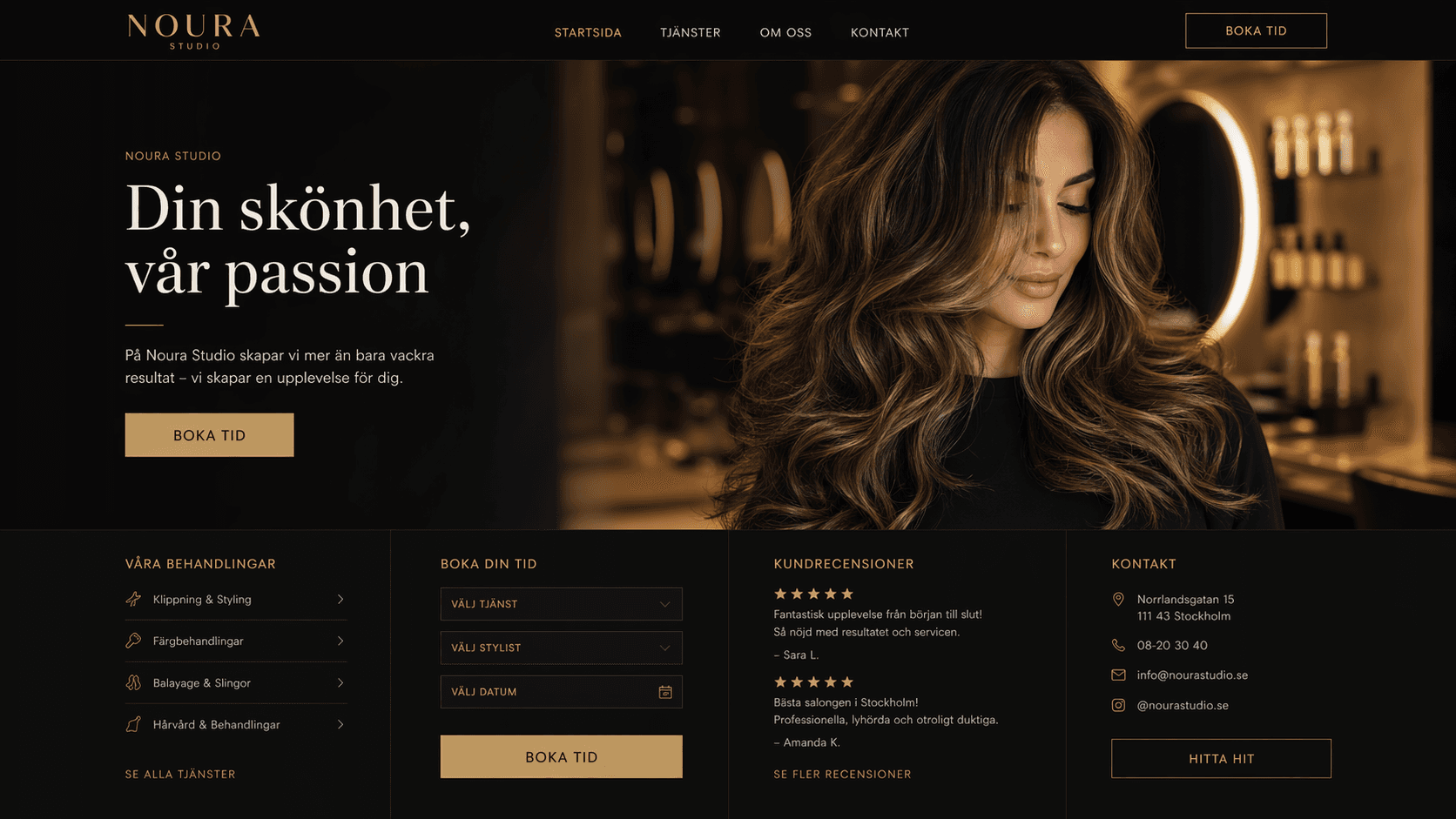 Noura Studio premium website concept
